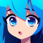 Blue Hair Anime Girl